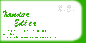 nandor edler business card